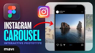 Create The Instagram Carousel UI in Figma Interactive Prototyping Tutorial [upl. by Akinet272]