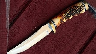 Legendary Uncle Henry 153UH Golden Spike Knife  Best HuntingSurvival Fixed Blade Knife [upl. by Harac546]