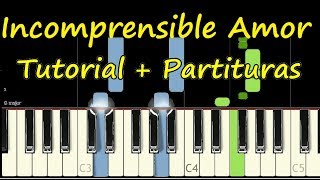 INCOMPRENSIBLE AMOR NEW WINE Piano Tutorial Cover Facil  Partitura PDF Sheet Music Easy Midi [upl. by Htebsle]