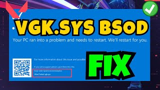 Fix Valorant VGKSYS Blue screen error [upl. by Eissirc416]