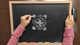 Drawing Mandalas on a Chalkboard for ASMR Relaxation amp Sleep [upl. by Tay]