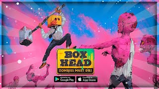 Un nouveau SURVIVAL de ZOMBIES en mode roguelike  BOXHEAD zombie must die iOS Android gameplay [upl. by Odrareg]