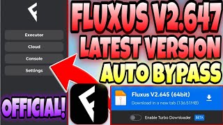 WORKING FLUXUS EXECUTOR V2647 Auto Bypass Key Latest Version OFFICIAL NEW  Roblox Executor [upl. by Caressa]