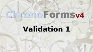 ChronoForms v4  Validation [upl. by Deegan]