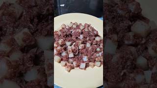 CORNED BEEF WITH POTATO cooking food fyp [upl. by Mendy867]