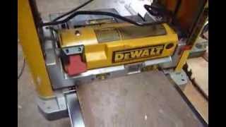 Dewalt DW 734 Planer With Byrd Shelix Head cutting [upl. by Annoya]