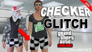 GTA 5 Online  Checkered Outfit Glitch Cool Checkerboard Shorts Clothes GTA 5 Glitches [upl. by Coonan]