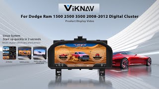 Viknav Digital Cluster Instrument For Dodge Ram 1500 2500 3500 20082012 Car Speed Meter Display [upl. by Atiuqram814]