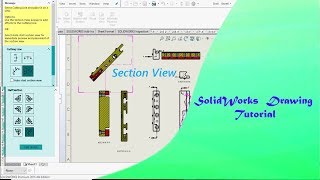 How To Create Section View in Solidworks Drawing Drafting  Tamil [upl. by Almeida423]