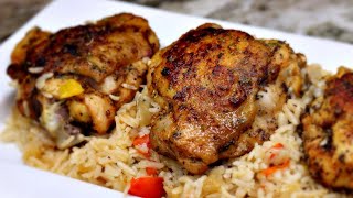 Oven Baked Chicken and Rice One Pan Dinner [upl. by Sidalg]