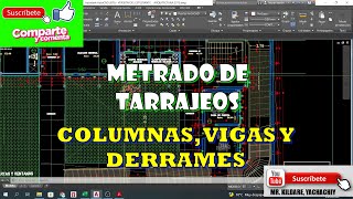 10 METRADO DE EDIFICACIONES  METRADO DE TARRAJEO EN COLUMNAS VIGAS Y DERRAMES [upl. by Orgalim]