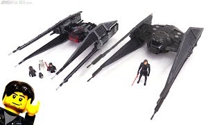 LEGO vs Hasbro Star Wars Kylo Rens TIE Silencers compared [upl. by Satterlee]