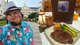 Disney’s Yachtsman Steakhouse 2021  New Favorite Disney Dessert amp One of The Best Steaks In Disney [upl. by Readus]