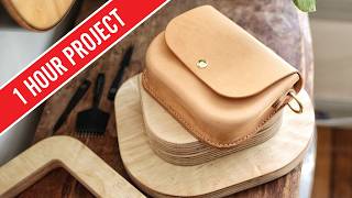 Making a Leather Bag in an Hour [upl. by Oicaro]