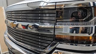 HOW TO INSTALL A BILLET GRILL ON A CHEVY SILVERADO 2016 2017 2018 [upl. by Arakaj]