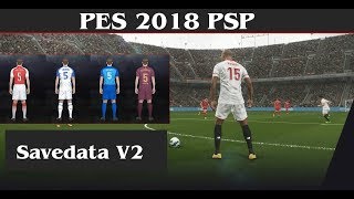 Savedata PES 2018 PSP V2 [upl. by Apul]