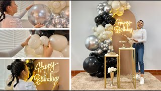 Como hacer un Arco de Globos e instalarlo en un Panel – Decoración Cumpleaños [upl. by Anavi]