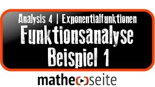 Exponentialfunktion Rechenbeispiele zur Funktionsanalyse Beispiel 1  A4111 [upl. by Perkin]