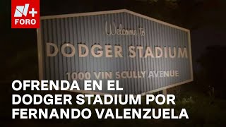 Colocan ofrenda a las afueras del Dodger Stadium por muerte de Fernando Valenzuela  Hora21 [upl. by Mannuela718]