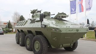 Lazar 2 MRAV MRAP 8x8 armoured Yugoimport video report Army Recognition Defense Web TV Serbia [upl. by Tinor]