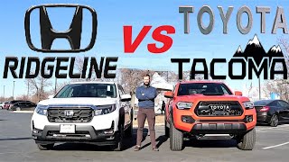 2023 Honda Ridgeline VS 2023 Toyota Tacoma Which Is Better [upl. by Havot]