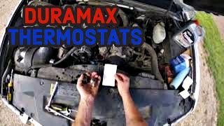 How to Easiest way to replace thermostats on duramax diesel [upl. by Lorens993]