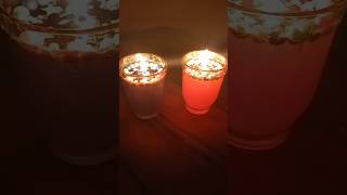 Water glass diya for diwali 🎇homedecor subscribeformorevideos [upl. by Kavanagh]