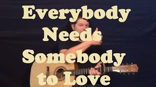 Everybody Needs Somebody To Love Wilson Pickett Easy Strum Guitar Lesson Chords How to Play [upl. by Horbal]