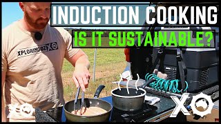 INDUCTION COOKING amp Camping  Is it sustainable  Electric vs Gas  Overland Cooktop  PotsampPans [upl. by Pacifica]