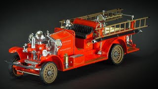 1922 Ahrens Fox RK4 Fire Engine  Franklin Mint 132 [upl. by Ykcim]