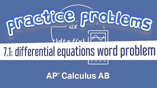 AP Calculus AB 71 Modeling a Pharmaceutical Word Problem with a Differential Equation [upl. by Bullis966]