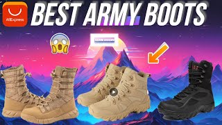 🥾✅¡Top 3 Best tactical Army Boots on Aliexpress in 2024🚀😱 [upl. by Yrreg837]