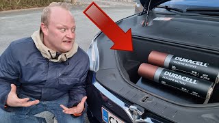 Tesla model S extra big batteries Duracell [upl. by Pernas]