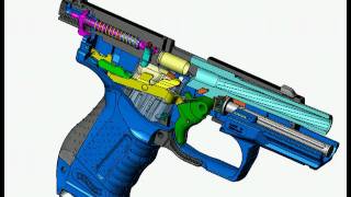 So Funktioniert eine echte Handwaffe  3D Animation Walther P99 MUST SEE [upl. by Leumhs]