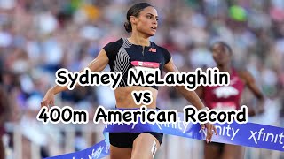 2024 Diamond League Final Brussels Women’s 400m Invitational  Sydney McLaughlin vs the 400m AR [upl. by Ahsiral]