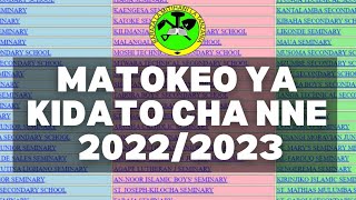 MATOKEO YA KIDATO CHA NNE 2022 NECTA RESULTS FORM FOUR 202223 [upl. by Lytsirhc]