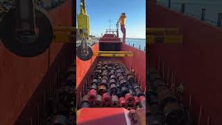 Steel coils loading bosun arucas sailors [upl. by Rafaelia]