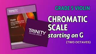 Grade 5 Chromatic Scales on G  Violin Technical Work  Trinity College London [upl. by Eadas]