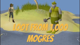 Loot from 1000 Mogre OSRS [upl. by Irak]