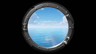 Projection video Ship Porthole Ocean View black background [upl. by Beane963]