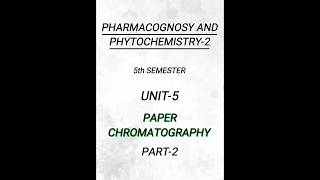 Pharmacognosy25th semUnit5Paper chromatography pharmacy pharmacynotes shortsfeeds shorts [upl. by Atinuhs]