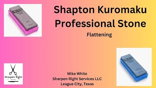 Shapton Kuromaku Professional Stone Flattening  Stone Maintenance Salon Shear Sharpening [upl. by Tezil]