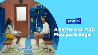 Flaujae Johnson and Angel Reese Talk Periods and Tampons with Tampax [upl. by Oironoh]