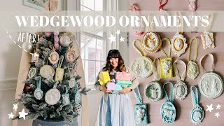 DIY Wedgewood Inspired Ornaments  Christmas Craft 🎄 [upl. by Goth]