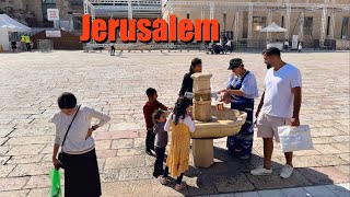 Old Jerusalem October 7 From Jaffa Gate to the Western Wall Life Goes On [upl. by Karna]