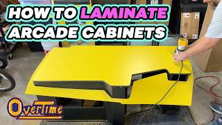 How to Laminate an Arcade Cabinet ✅ Formica  reproduction side art 😙🤌 Qbert restoration part 6 [upl. by Ditmore]