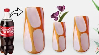 Flower vase making  waste Material craft ideas  showpiece make from cement [upl. by Annig]