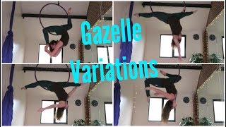 9 Aerial Hoop Gazelle Variations  UNIQUE AERIALISTS [upl. by Castle587]