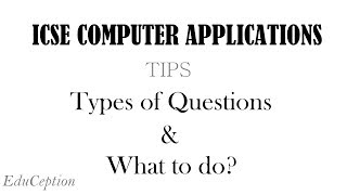 ICSE 2019 Computer Applications Exam Tips amp Instructions [upl. by Oelgnaed]