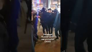 Detained Russian antiwar protestor in Moscow 2022 shorts [upl. by Stanly]